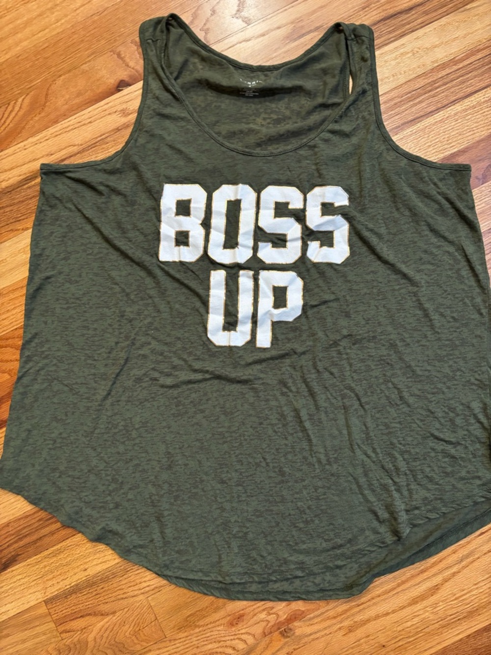 torrid Olive Green 'BOSS UP' Graphic Tank sz 4